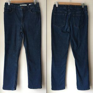 [Jones New York] Dark Wash Lexington Straight Leg Jeans | Missy 10 Short | Good